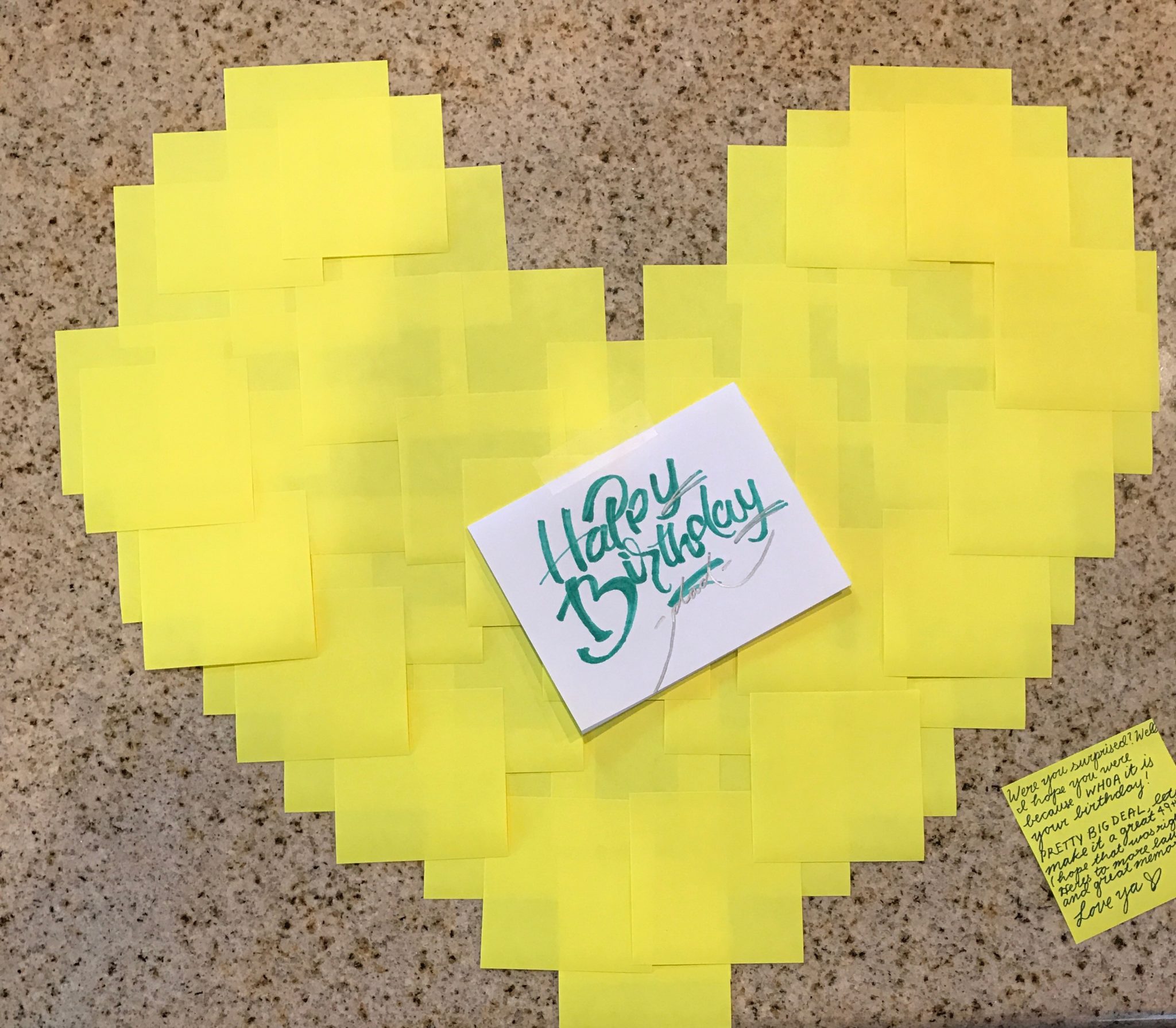 Post It as Birthday Card